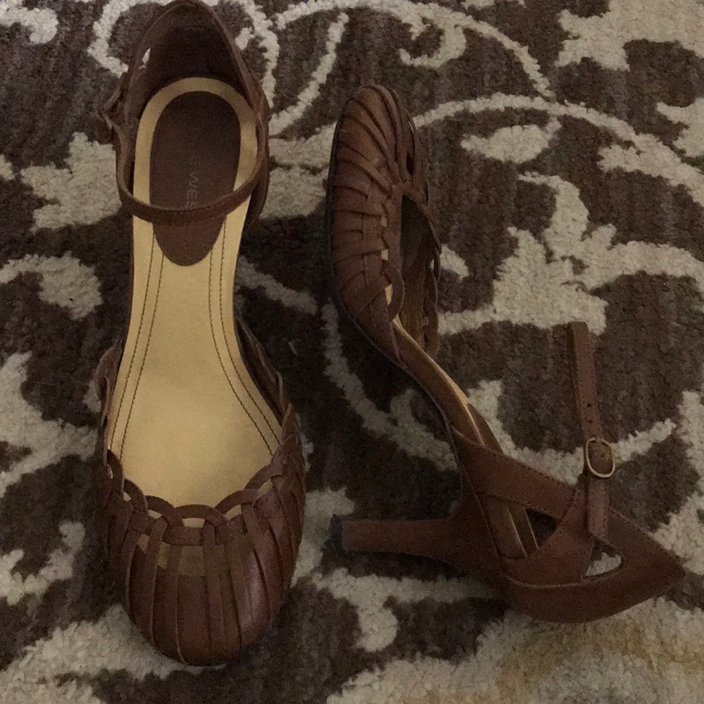 Nine West Camel Colored Heels